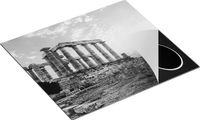 Chefcare Inductie Beschermer Tempel van Poseidon - Zwart Wit - 57,6x51,6 cm
