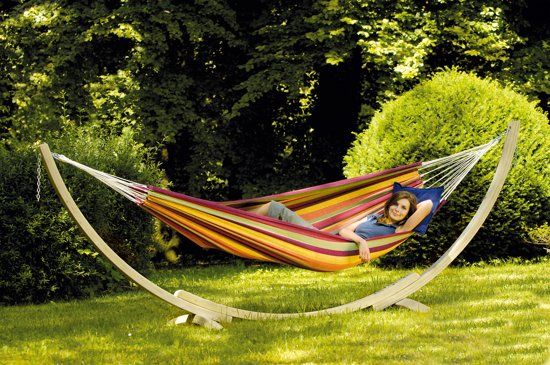 Amazonas Hangmat Apollo Set Tropical - Tweepersoons hangmat met standaard