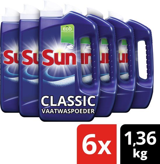 Sun Classic Normaal Vaatwaspoeder - 6 x 80 wasbeurten - Voordeelverpakking
