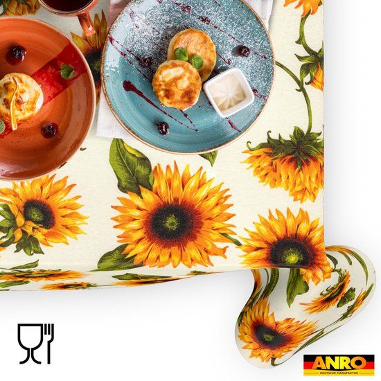 ANRO Tafelkleed Zonnebloemen Meerkleurig 220x140cm
