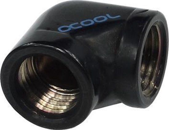 Alphacool HF L-Verbinder G1/4 IG op G1/ Zwart