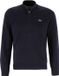 Lacoste Heren Pullover Baumwolle mit kurzem Reißverschluss Marineblau