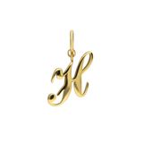 Lucardi Dames Stainless steel goldplated letterhanger - Hanger - Staal - Goudkleurig