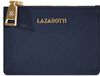 Lazarotti Bologna Leather Zip Etui Kaarthouder Navy