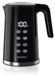 Arendo bouilloire, acier inoxydable, 1,7 litre, 2200 W, bouilloire à thé avec écran tactile, sélection directe de la température 70, 80, 90 et 100 °C, double paroi, fonction maintien au chaud 120 minutes, sans BPA, base 360°, noir