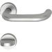 GRUNDMANN 102805 zilver 1754/D6K krukgarnituur Geos op Rosette WC ÖNORM deurbeslag VK 8,5, aluminium geanodiseerd mat