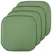 Sweet Home Collection Stoel Kussen Memory Foam Pads Honingraat Patroon Slip Antislip Rubber Terug Afgerond Vierkant 16" x 16" Stoelhoes, Groen - 4 Pack