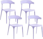 Beliani GUBBIO - Eetkamerstoel set van 4 - Violet - Kunststof