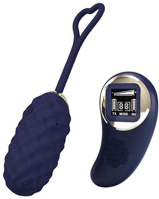 Pretty Love - Vivian - Vibrerend Eitje - Afstandsbediening met LCD Display - Donkerblauw
