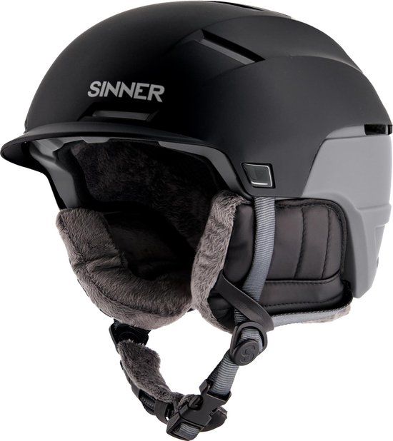 SINNER Beartooth Skihelm - Mat Zwart - Unisex - Maat L (58-61cm)
