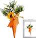 Osterdekoration mit Sonnenblumen und Karotten, als Blumenstrauß | Festliche Ornamente für Innen- und Außenbereiche, Zuhause, Büro, Türdekoration und Fenster