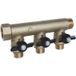 Somatherm Collecteur Sanitaire M-f 1'+mini-vannes Monobloc 3 Départs 1/2'
