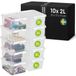 Boîtes de rangement - Transparent - Avec couvercle - 2 L - 10 pièces