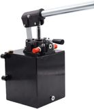 Sparepartsholland Dubbelwerkende Hydraulische Handpomp - 12 CC - 5 Liter Tank - 3/8" Poorten