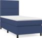 vidaXL Boxspring met matras stof blauw 90x200 cm