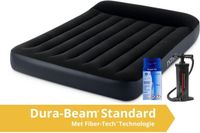Intex Pillow Rest - Luchtbed - Twijfelaar - Met Handpomp en Repairset - 191x137x25 cm - PVC - Donkerblauw