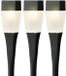 Lumineo Set de lampes solaires de jardin 6x noir - 26 cm - Lumière blanc chaud