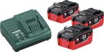 Metabo 685074000 18V LiHD Batterie Starterset (3x 5.5Ah) + Lader