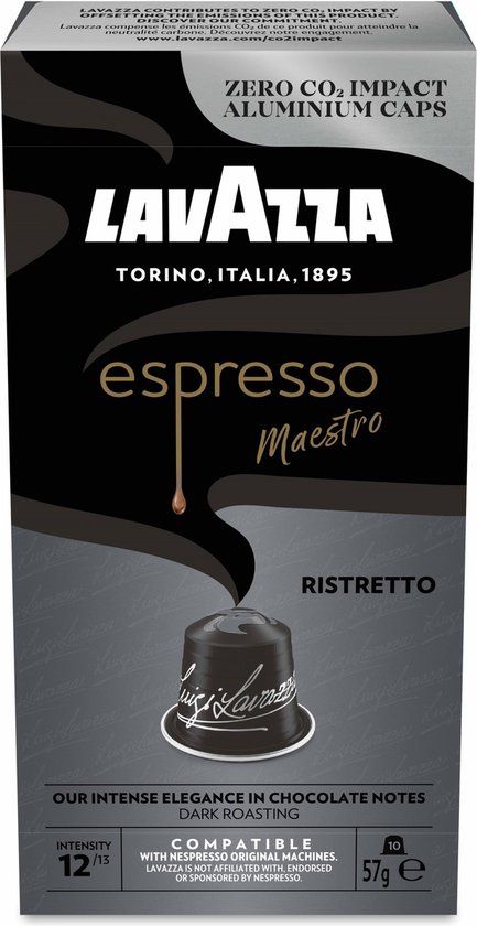 Lavazza Espresso Ristretto Nespresso Compatibel Koffiecups - 10 x 10 stuks