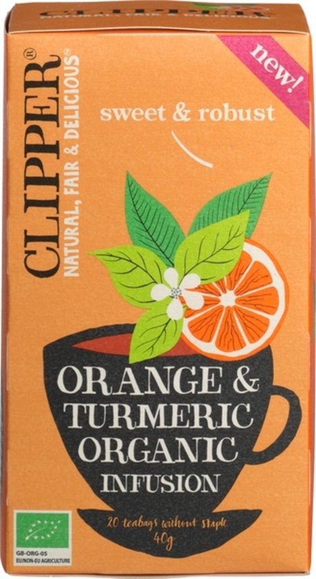 Clipper Orange &amp; turmeric infusion 20 zakjes