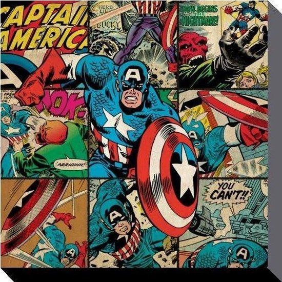 MARVEL COMICS Captain America Squares Canvas 40x40