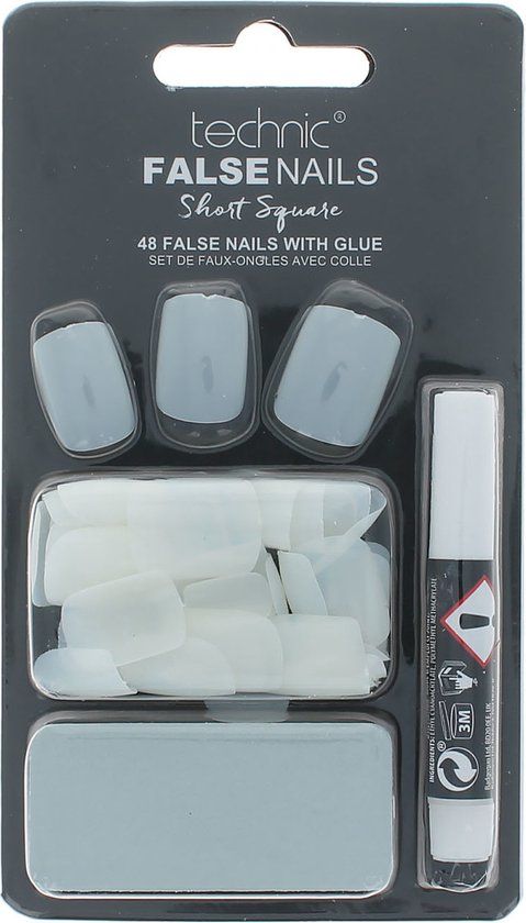 Technic Cosmetics Technic Short Square Transparant False Nails