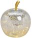 Appel Grote appel met 40 LED's, met timer, gemaakt van zilverglas (B/H/D) 27x30x27cm