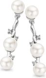 Orphelia ZO-5081 - Oorhangers Zilver 925 - 3 cm - Zirkonia - Shell Pearl