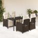Prolenta Maison Exclusive Tuinset voor buiten, 5-delig, met kussens, bruin, van polyrotan