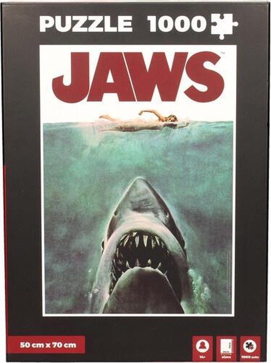 SD Toys Jaws - Movie Poster Puzzel - 1000 Stukjes - Blauw
