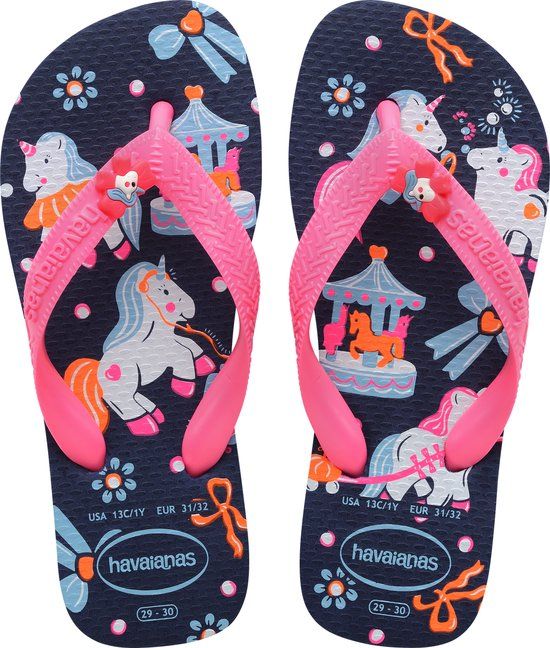 Havaianas HAV. KIDS FANTASY NAVY Blauw/Roze Meisjes Slippers - navy Blauw/Roze