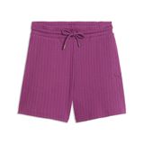 PUMA HER short met hoge taille voor dames, 13 cm XL, Plum Wine Purple