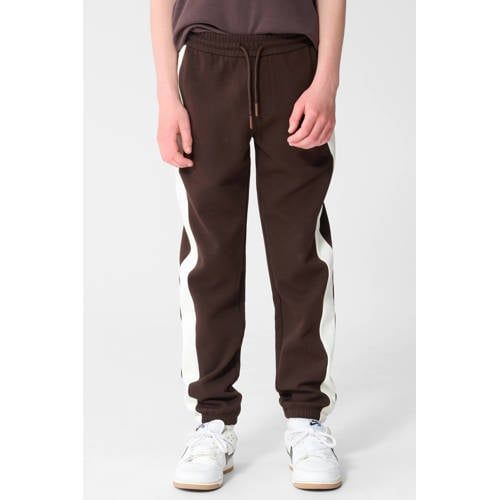 Shoeby gestreepte sweatpants - donkerbruin