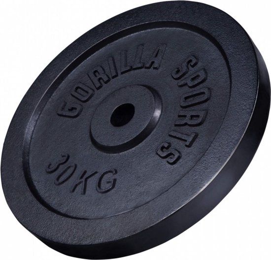 Gorilla Sports Halterschijf - 30 kg - Gietijzer - 30 mm