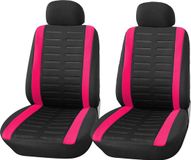 Bellemargarita Unyqoos® housses de siège auto pour les sièges avant, 4 pièces – noir à rayures roses