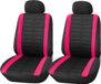 Bellemargarita Unyqoos® housses de siège auto pour les sièges avant, 4 pièces – noir à rayures roses