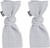 Baby's Only Baby swaddle - Inbakerdoek - Hydrofiele doeken Sparkling - Zilvergrijs - 65x65 cm - 100% katoen - Met subtiel glittertje - 2 stuks