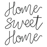 Home Sweet Home Metal Home Sweet Home Sign-3D Word Art Home Sweet Home Wall Decor voor Thuis Woonkamer Slaapkamer Keuken, Zwart