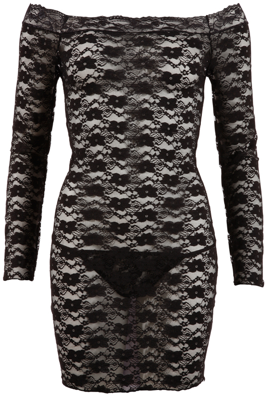 Cottelli Collection Zwarte kanten jurkje Medium
