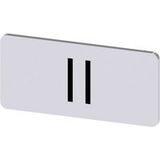 Siemens 3SU1900-0AC81-0QC0 3SU19000AC810QC0 Plaque signalétique avec protection anti-rotation (l x L) 27 mm x 12.5 mm II Noir 10 pièce(s) Pièce