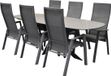 AVH-Collectie San Francisco Nancy dining tuinset 240x100x76 cm Antraciet Aluminium 6 personen