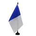 AZ FLAG Tafelvlag Half blauw en wit 21x14 cm Polyester 100D Plastic Voet