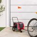Maison Exclusive - Remorque de vélo pour chien, rouge et noir. Fabriqué en tissu Oxford et en métal