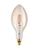 EGLO Filament LED lamp E27 dimbaar | extra-grote amber vintage kaars gloeilamp Big Size, retro lichtbron 4,5 Watt (40w equivalent), 470 Lumen, warm wit, 2200 Ø 14