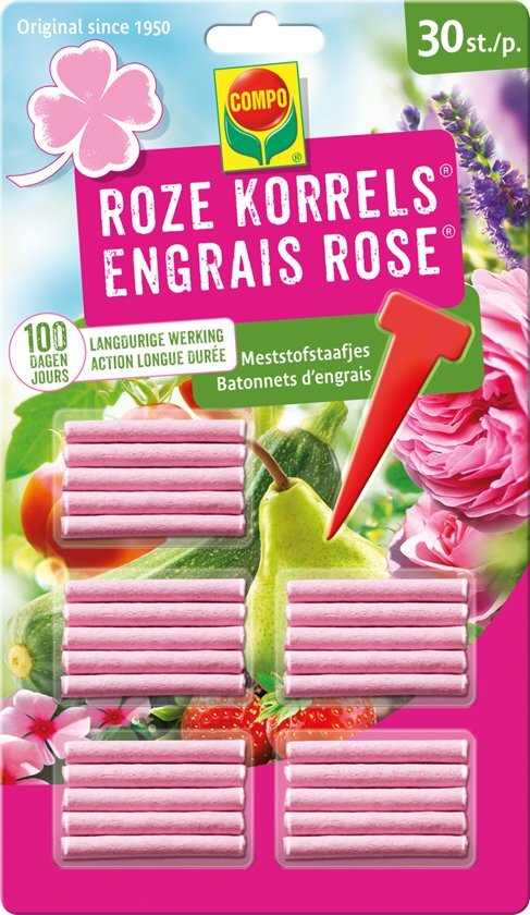 Compo Roze KorrelsÂ® Meststofstaafjes