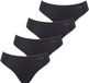 Sloggi Pure Comfort Tai-slip voor dames, zwart, effen, 4 stuks