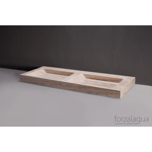 Forzalaqua Bellezza Doppio Travertin Gezoet 160,5X51,5X9cm 100608