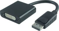 Microconnect DPDVI015 Displayport naar DVI-I (Dual link) adapterkabel 0.15m Zwart