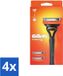 Gillette Fusion 5 scheermesjes – Ergonomisch ontwerp – 2 reservemesjes - Voordeelverpakking - 4 stuks