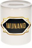Bellatio Decorations Shoppartners Bv Spaarpot Wijnand - wit - 8 x 9 cm - keramiek